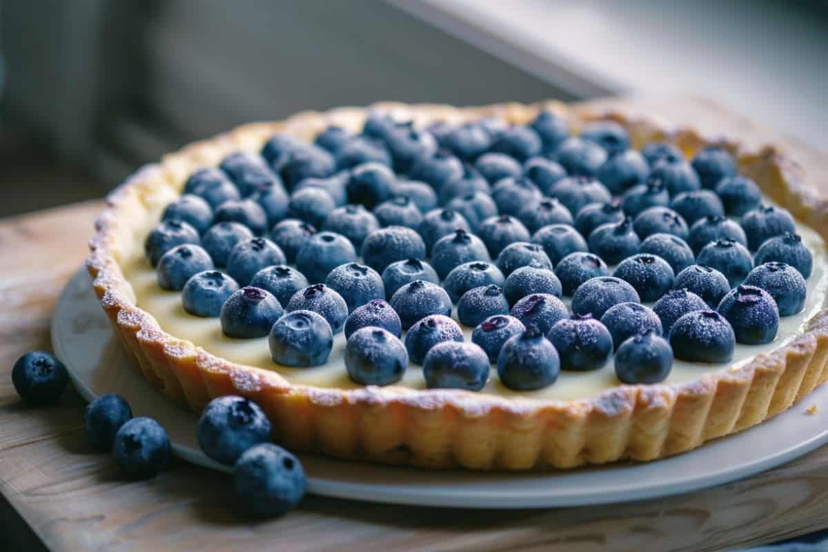 tarte myrtille crème pâtissière